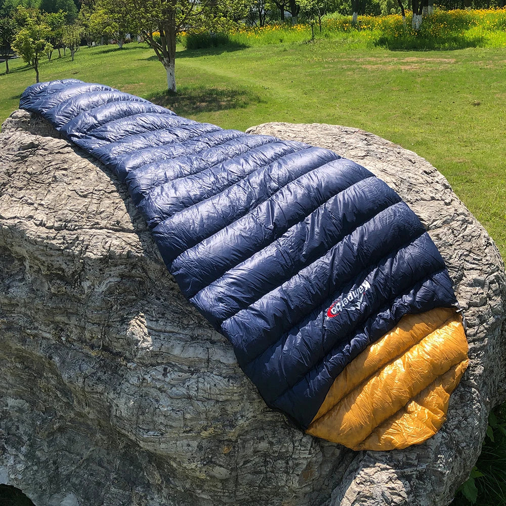 Kamperbox Ultralight Down Sleeping Bag for Camping Outdoor Use Comfortable Temperature Scale 5 to 0 Degrees