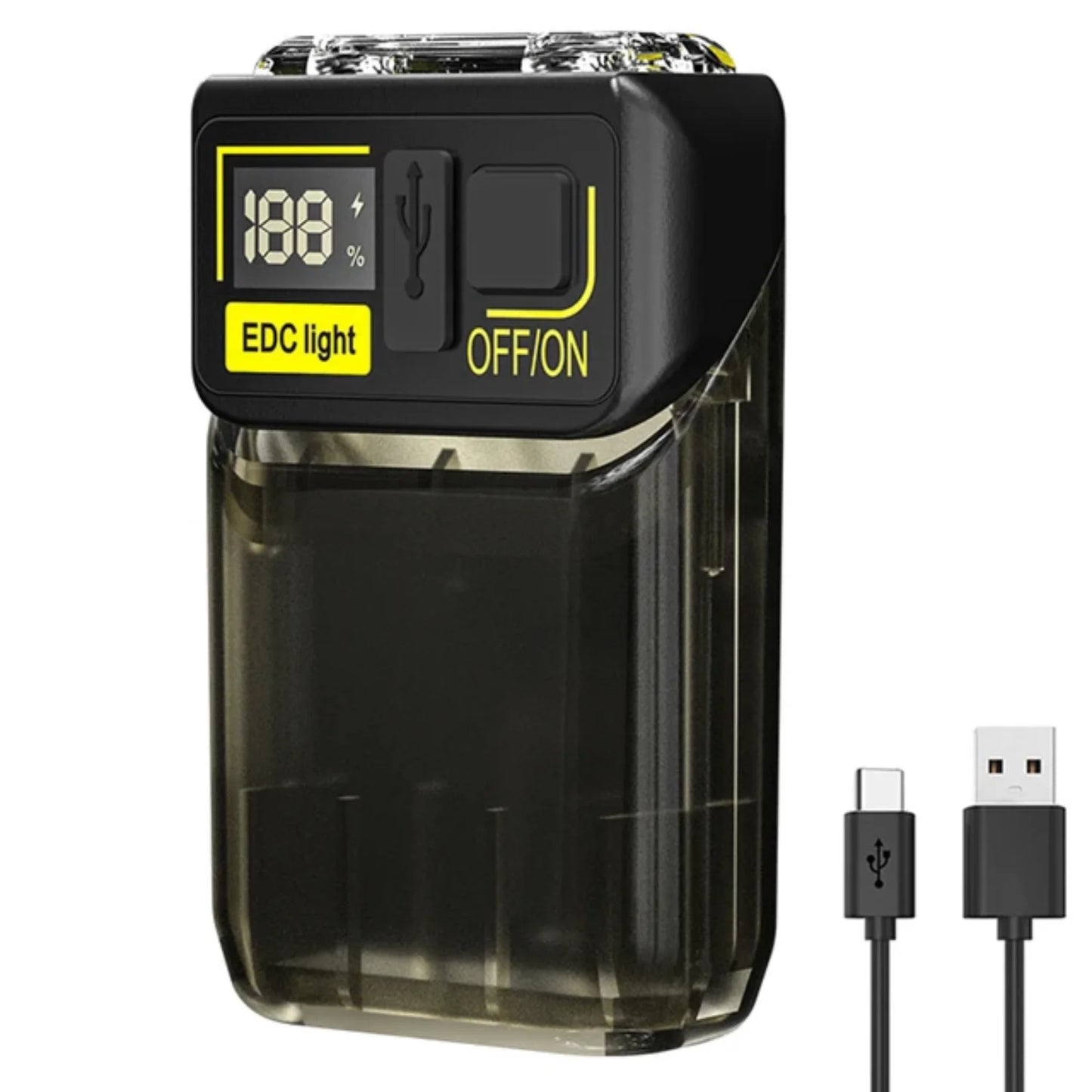 +COB Mini Keychain Flashlight 380LM Portable Mini Torch 6 Light Modes Pocket Camping Light 180° Rotatable Hiking Camping