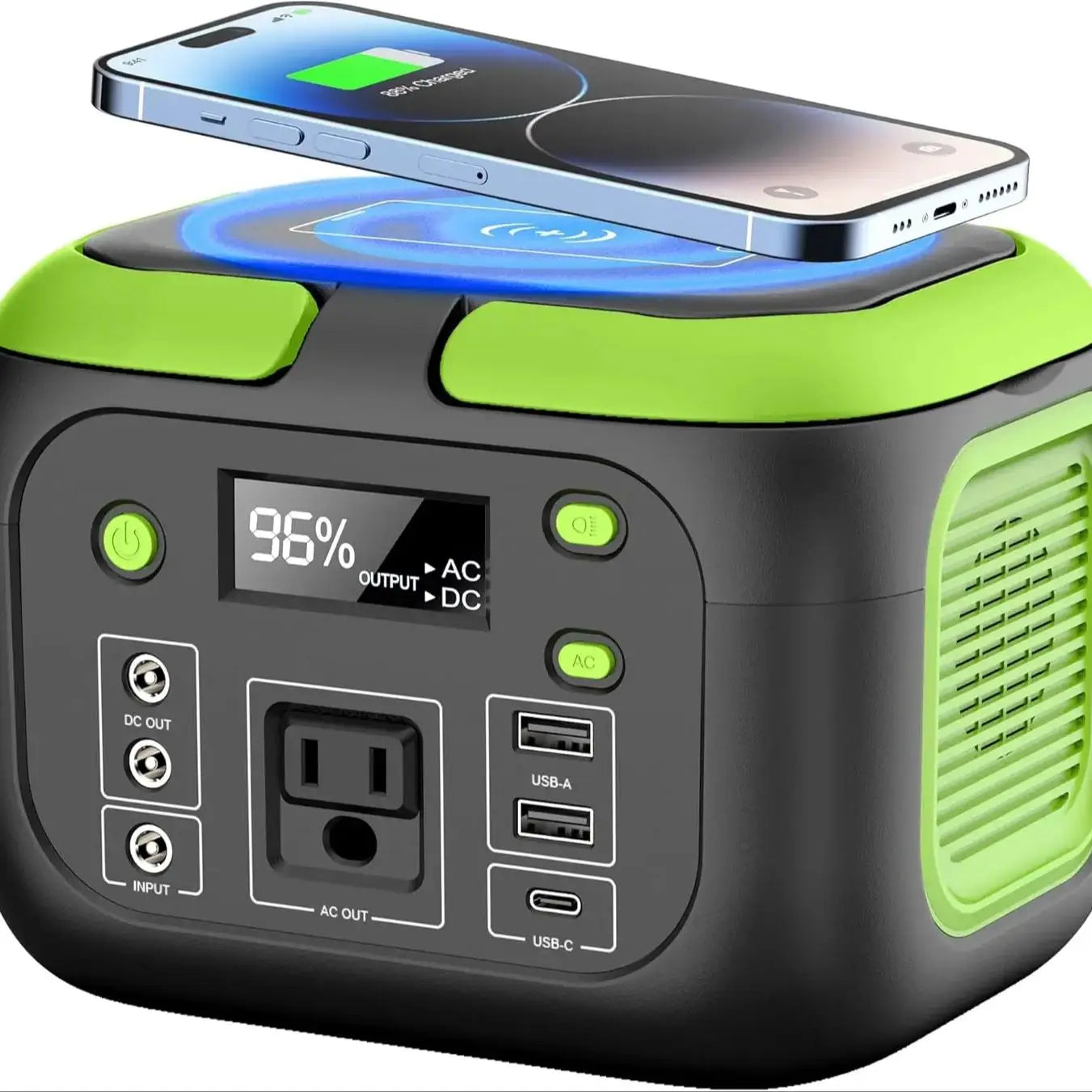 200W Portable Power Station 155Wh Solar Generator 42000mAh Power Bank with AC Outlet 110V DC USB QC3.0 for Outdoor Camping and RV Use
