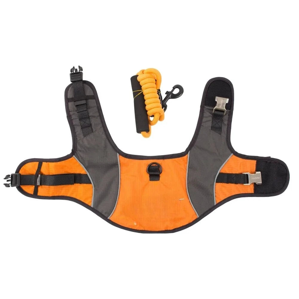 2 In 1 Premium Performance Adjustable Dog Harness And Leash Reflective Polyester And Oxford Nylon