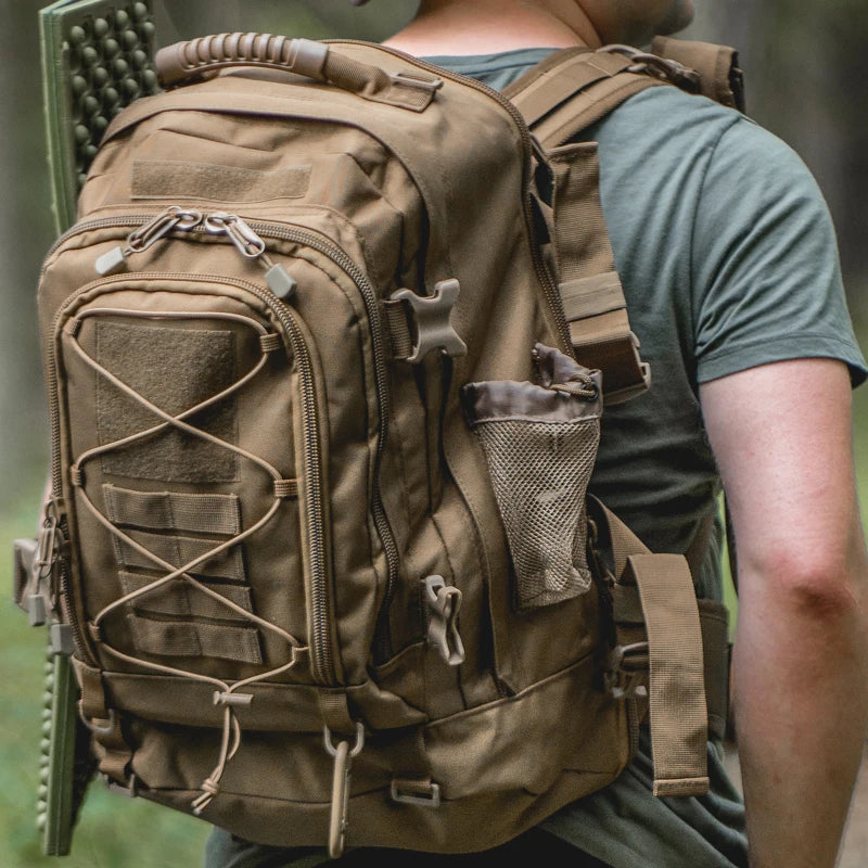 65L Outdoor Tactical Backpack for Men Large Capacity Military Hiking Bag Camping Rucksack