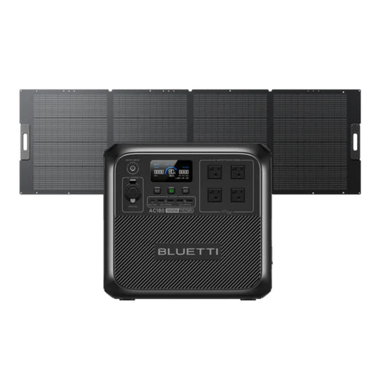 Bluetti AC180 Solar Portable Power Station 1800W 1152Wh Solar Generator for Camping Off Grid Power Outage