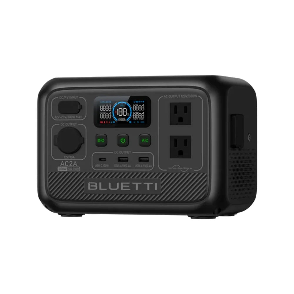 Bluetti AC2A Portable Power Station 300W 204Wh Fast Charging Solar Generator for Outdoor Camping