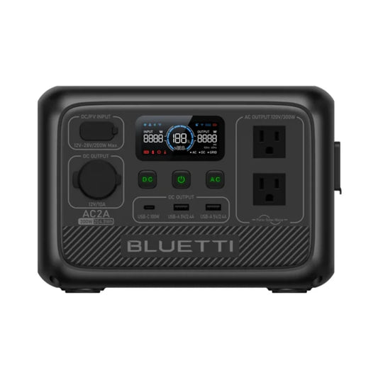 Bluetti AC2A Portable Power Station 300W 204Wh Fast Charging Solar Generator for Outdoor Camping