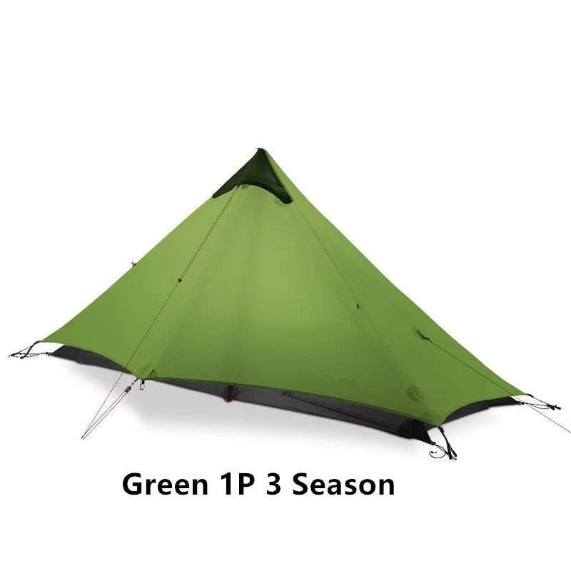 LanShan 2 3F UL Gear Ultralight Camping Tent for 1 to 2 Persons 3 Season and 4 Season Waterproof 15D Silnylon Rodless Design