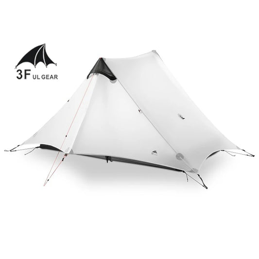 LanShan 2 3F UL Gear Ultralight Camping Tent for 1 to 2 Persons 3 Season and 4 Season Waterproof 15D Silnylon Rodless Design