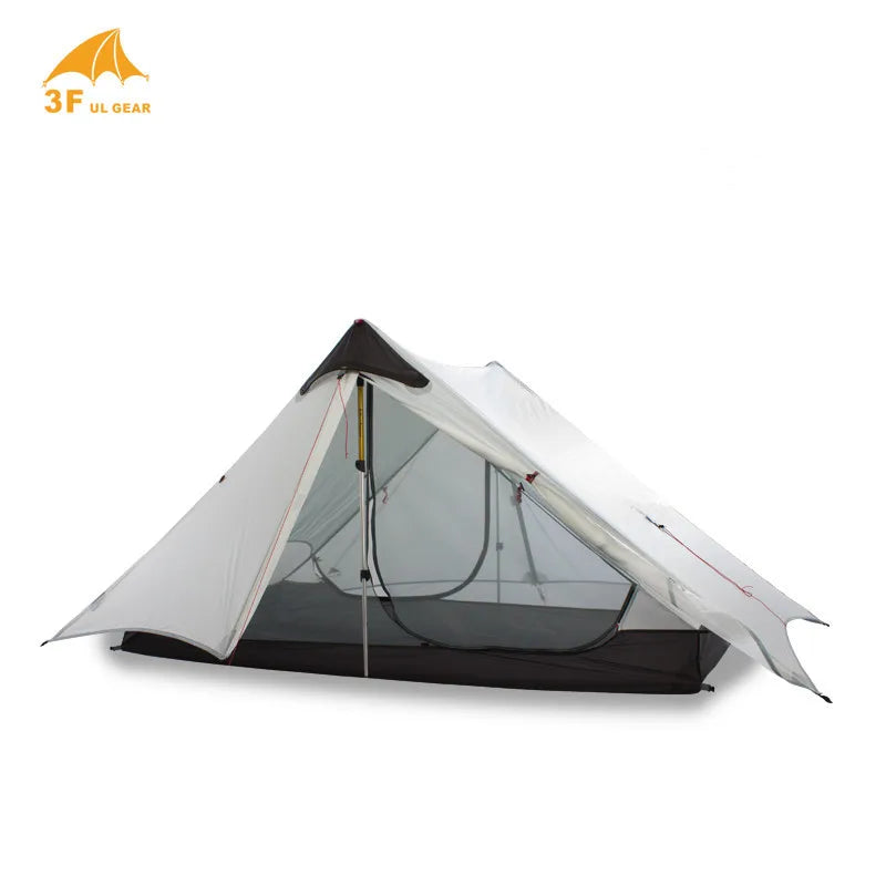 LanShan 2 3F UL Gear Ultralight Camping Tent for 1 to 2 Persons 3 Season and 4 Season Waterproof 15D Silnylon Rodless Design