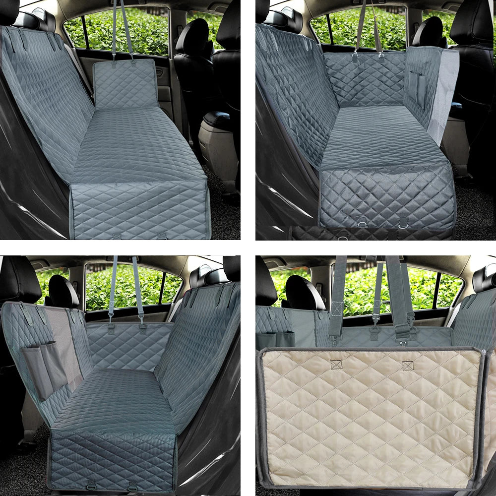 Petravel Dog Car Seat Cover Waterproof Pet Travel Dog Carrier Hammock Back Seat Protector Mat Safety Carrier for Dogs