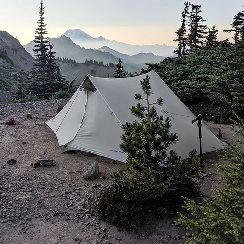 LanShan 2 3F UL Gear Ultralight Camping Tent for 1 to 2 Persons 3 Season and 4 Season Waterproof 15D Silnylon Rodless Design