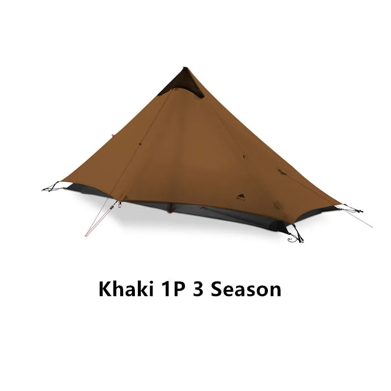 LanShan 2 3F UL Gear Ultralight Camping Tent for 1 to 2 Persons 3 Season and 4 Season Waterproof 15D Silnylon Rodless Design