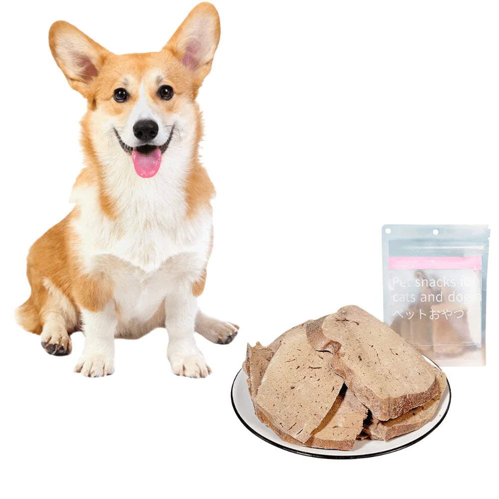 7.05oz/14.11oz(200g/400g) Beef Liver Slice, All Natural Ingredients, Natural Dog Treats, Healthy, Easily Digestible