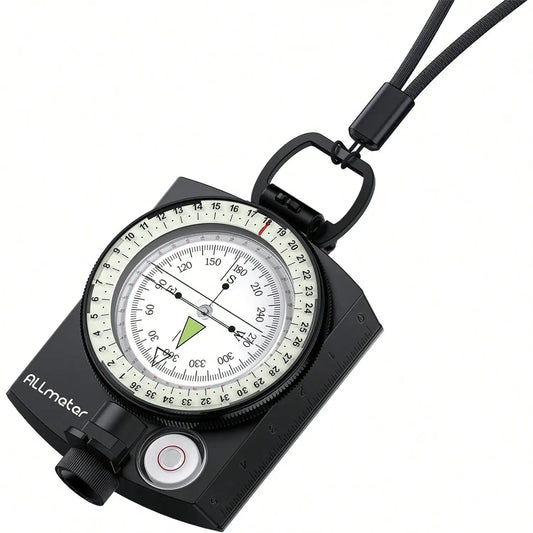Compass Multifunction Waterproof Military Outdoor Handheld Metal Sighting With Bubble Level For Hiking Camping Climbing Biking