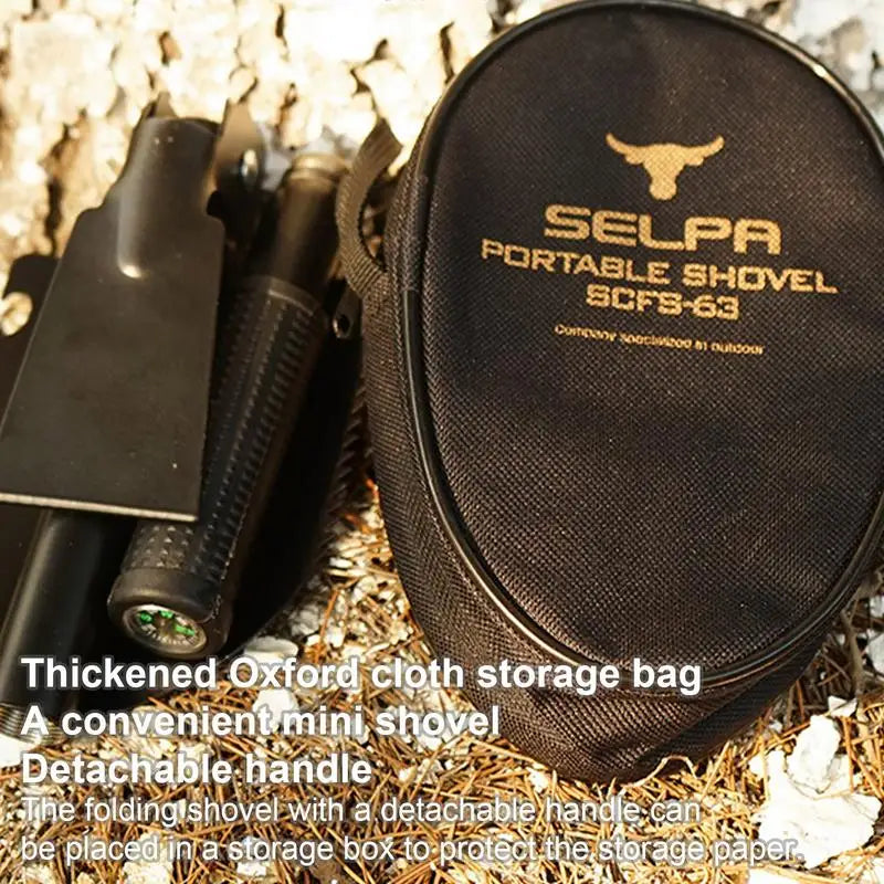 New Folding Survival Shovel Mini Lightweight Steel Trenching Tool Shovel With Oxford Cloth Bag For Garden Mountain Climbing