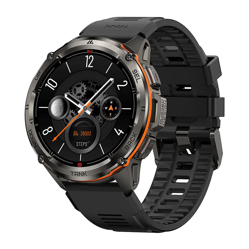 KOSPET Tank T3 Ultra GPS Smart Watch For Men with Altimeter Compass Barometric 470mAh Battery 60 Days Bluetooth Call and IP69K Waterproof