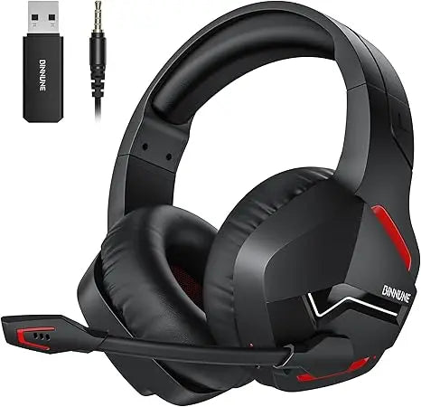 Binnune BW01 Wireless Gaming Headset with Microphone for PC PS4 PS5 2.4G Bluetooth USB Gamer Headphones for Laptop Computer