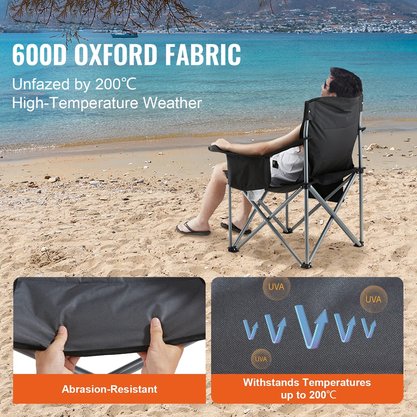 SucceBuy Outdoor Camping Chair 350lbs High Load Ultralight Folding Portable Beach Hiking Picnic Travel Seat Fishing Tool