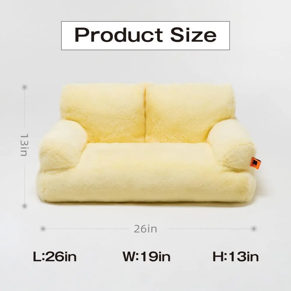 Mewoofun Pet Couch Bed 26x19x13 Inches Washable Cat Bed