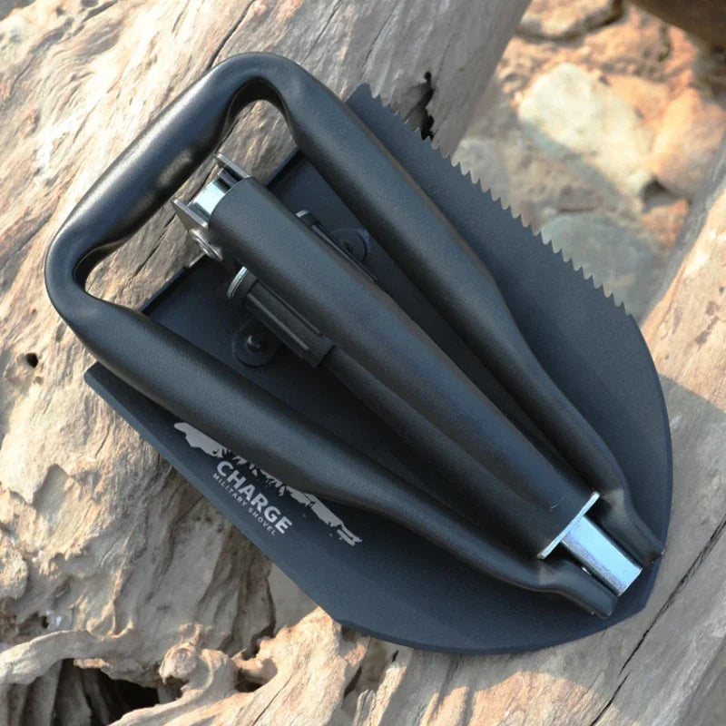 Outdoor Multi-functional Engineer Shovel Three-stage Folding Armyman Shovel Camping Vehicle Individual Shovel