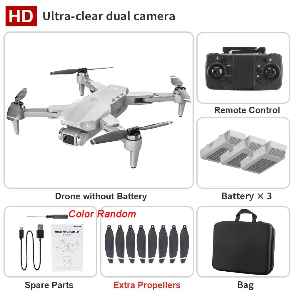 L900 Pro 4K Drone with 5G GPS HD Dual Camera Brushless Motor Foldable Quadcopter 1.2KM Range for Aerial Photography