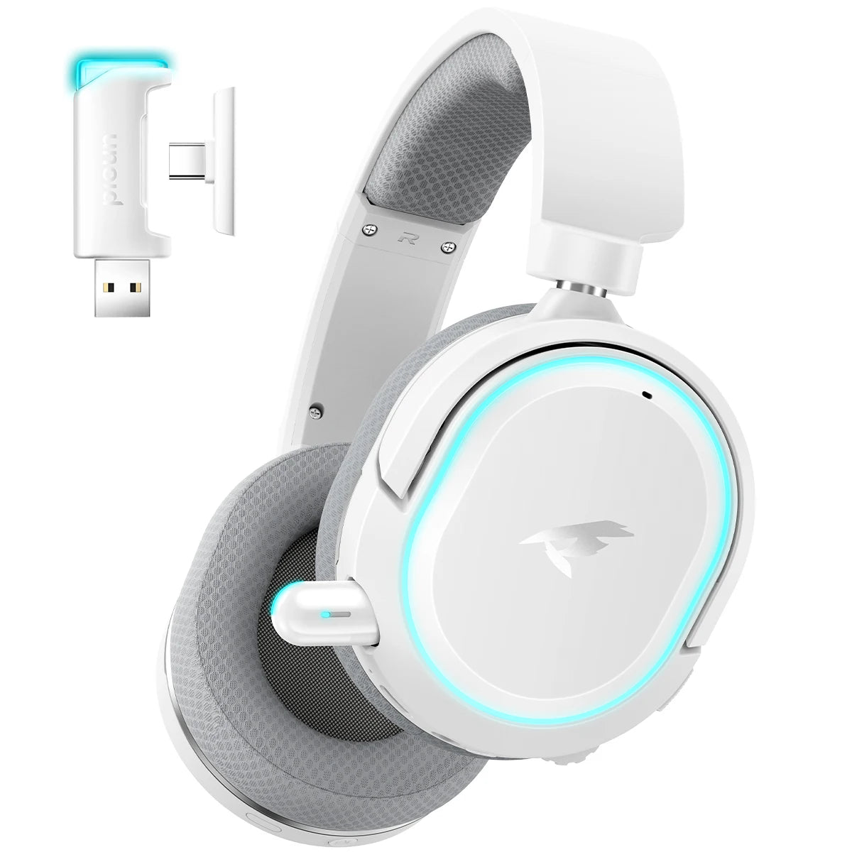 Picun G2 2.4G Wireless Gaming Headset Bluetooth Headphones 5ms Low Latency 7.1 Surround ENC Microphone for PC PS4 PS5 Phone Switch