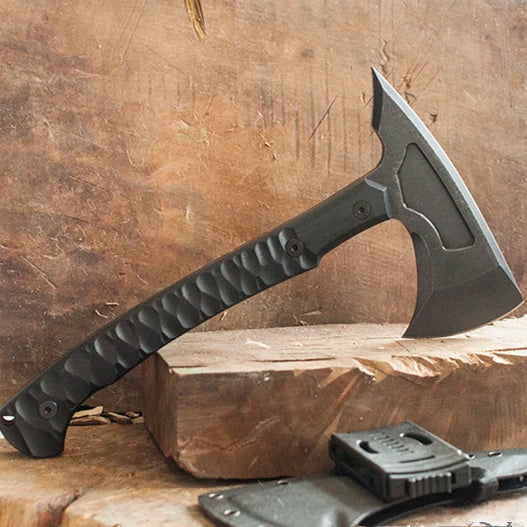 PSRK Forged Tactical Survival Axe Full Tang G10 Handle Multipurpose Wood Cutting Rescue Axe Outdoor Camping Defense Tool