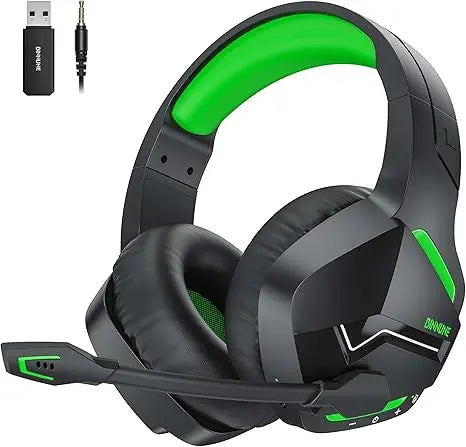 Binnune BW01 Wireless Gaming Headset with Microphone for PC PS4 PS5 2.4G Bluetooth USB Gamer Headphones for Laptop Computer