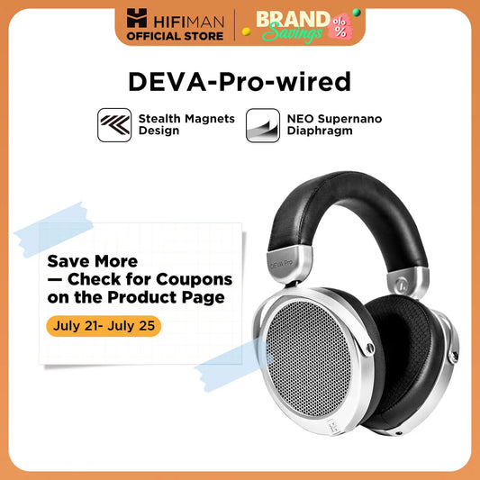 HIFIMAN Deva Pro Over Ear Open Back Planar Magnetic Headphone Wired Version