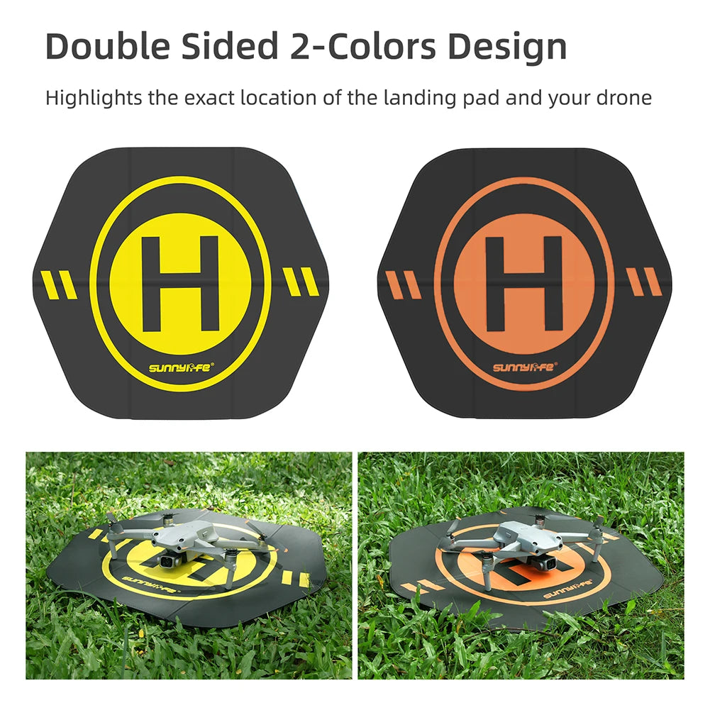 55cm Foldable Drone Landing Pad Double Sided Leather Aircraft Parking Mat for DJI Mavic Mini Air Phantom RC Drones