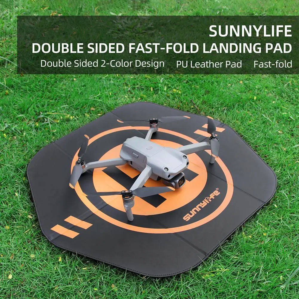 55cm Foldable Drone Landing Pad Double Sided Leather Aircraft Parking Mat for DJI Mavic Mini Air Phantom RC Drones