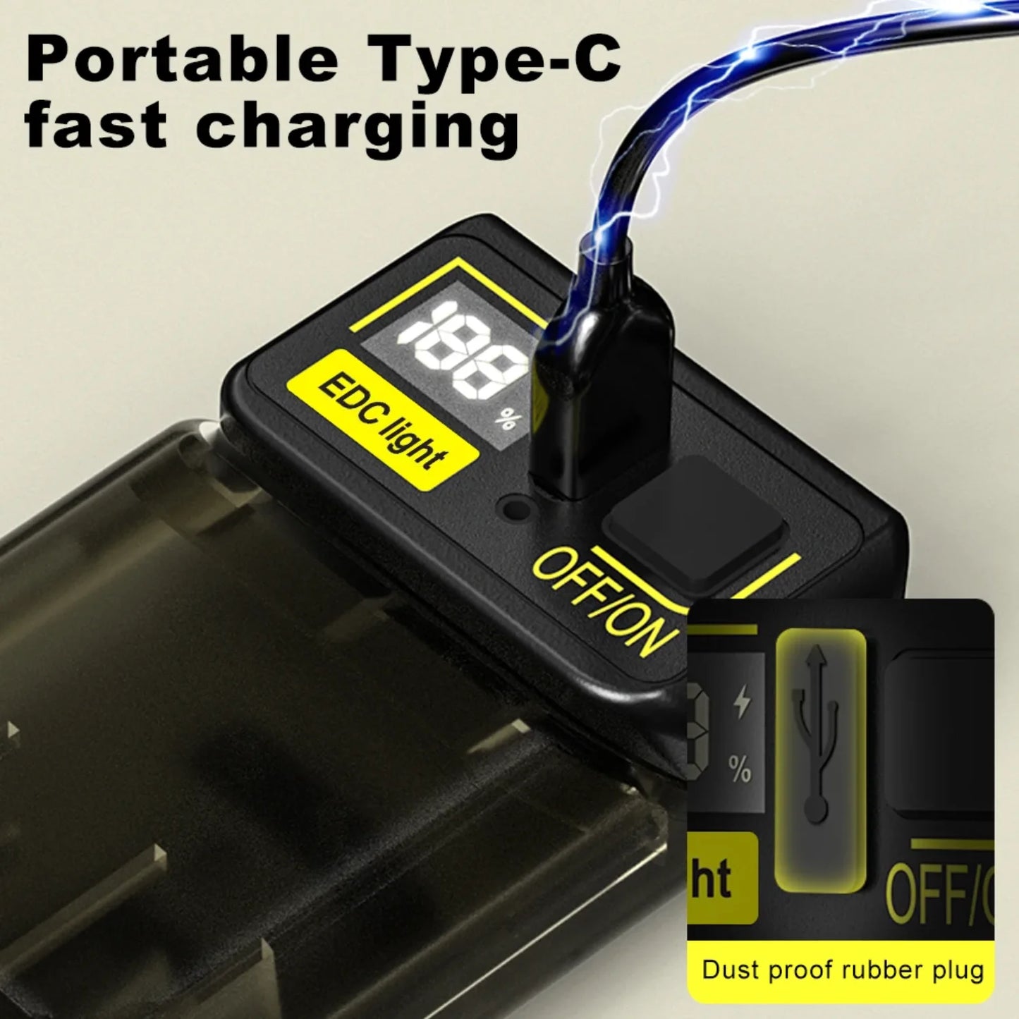 +COB Mini Keychain Flashlight 380LM Portable Mini Torch 6 Light Modes Pocket Camping Light 180° Rotatable  Hiking Camping