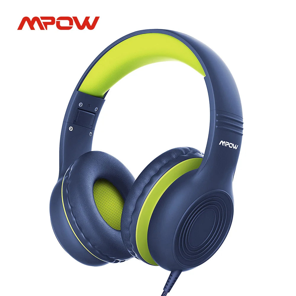 Mpow CH6 Wired Child Headphones Food Grade Material 85dB Volume Limit 3.5mm AUX Port for MP3 MP4 PC Phone Laptops