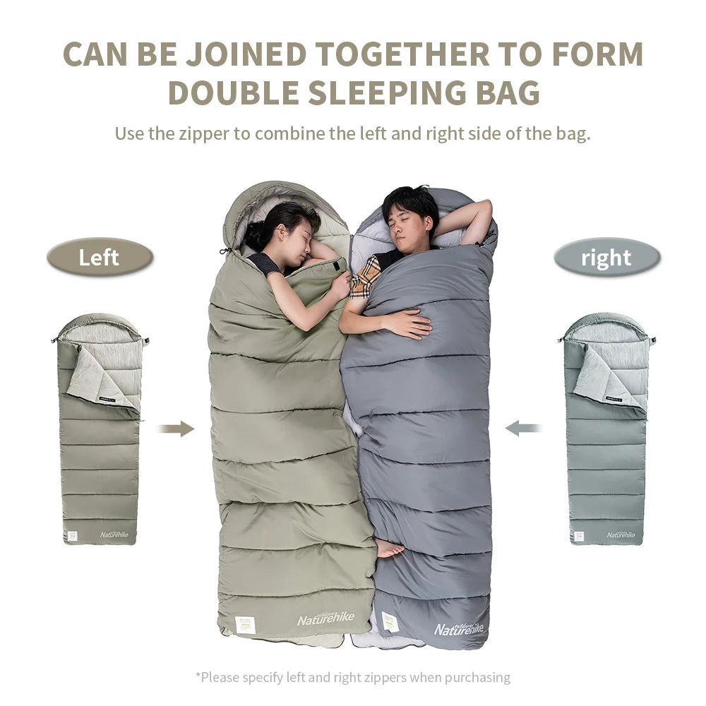 Naturehike M180 Lightweight Sleeping Bag M300 Double Sleeping Bag M400 Winter Sleeping Bag Machine Washable