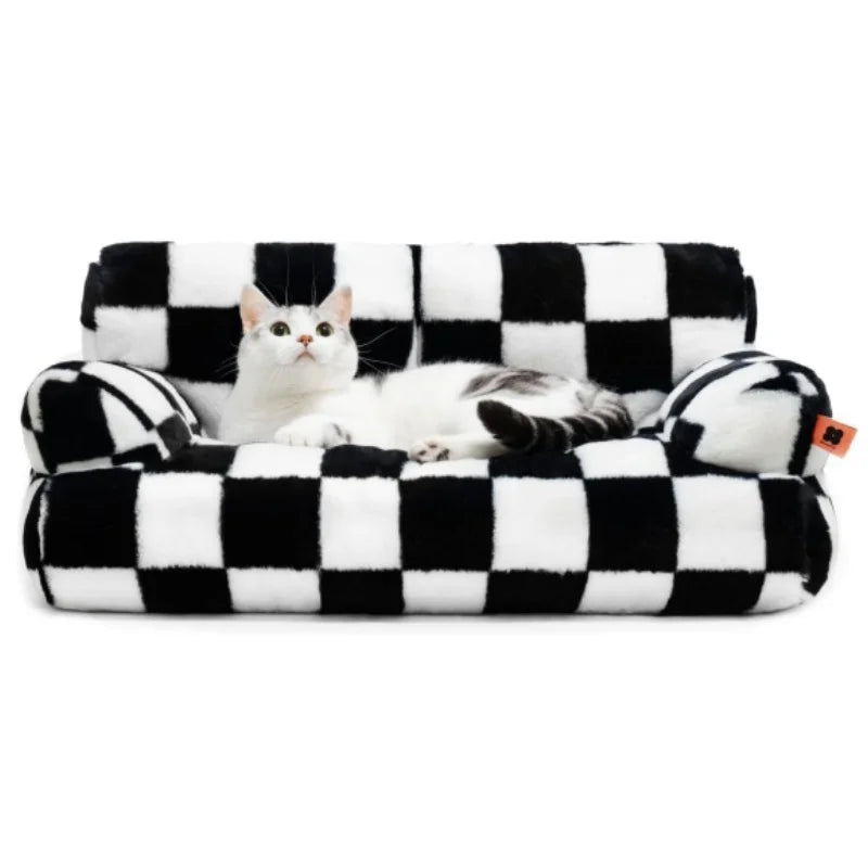 Mewoofun Pet Couch Bed 26x19x13 Inches Washable Cat Bed