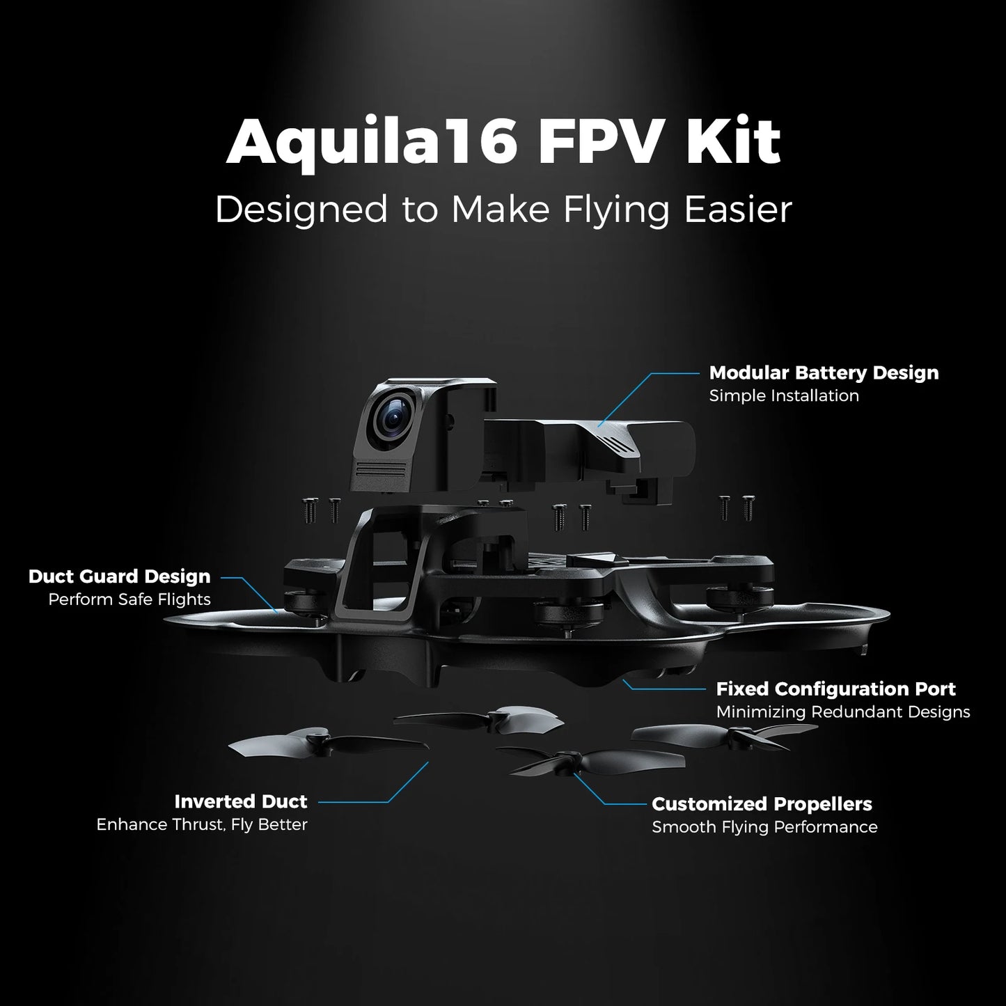 BETAFPV Aquila16 FPV Kit Brushless Racing Drone Professional Quadcopter Indoor Outdoor Mini Camera Drone C0