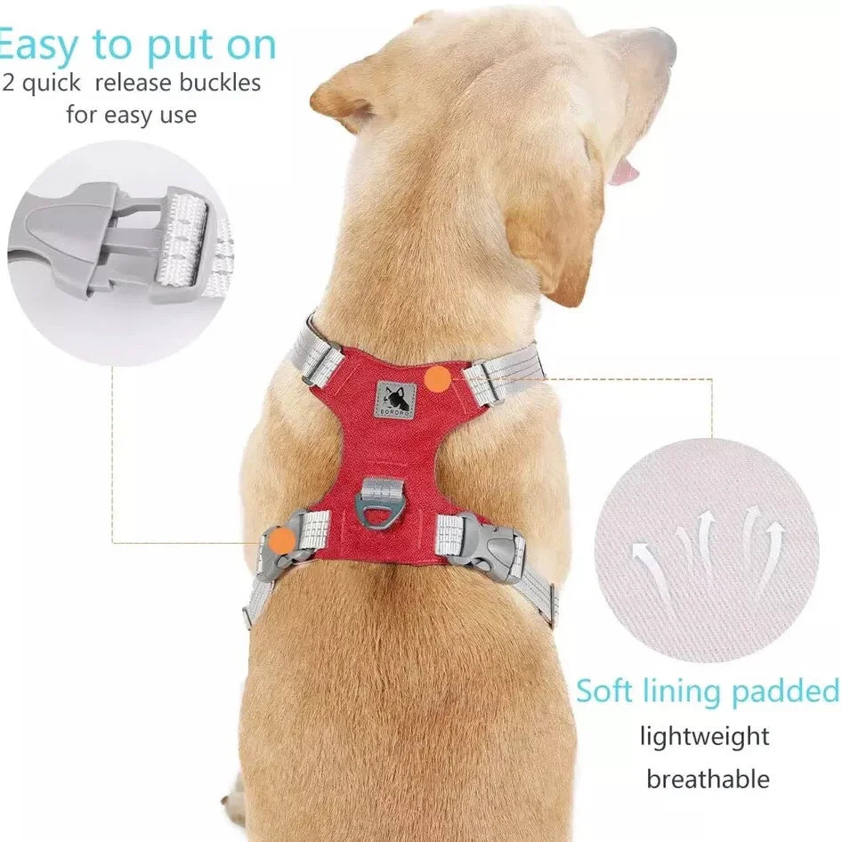 Adjustable Reflective Dog Harness Vest for Small Medium Large Dogs Outdoor Training
