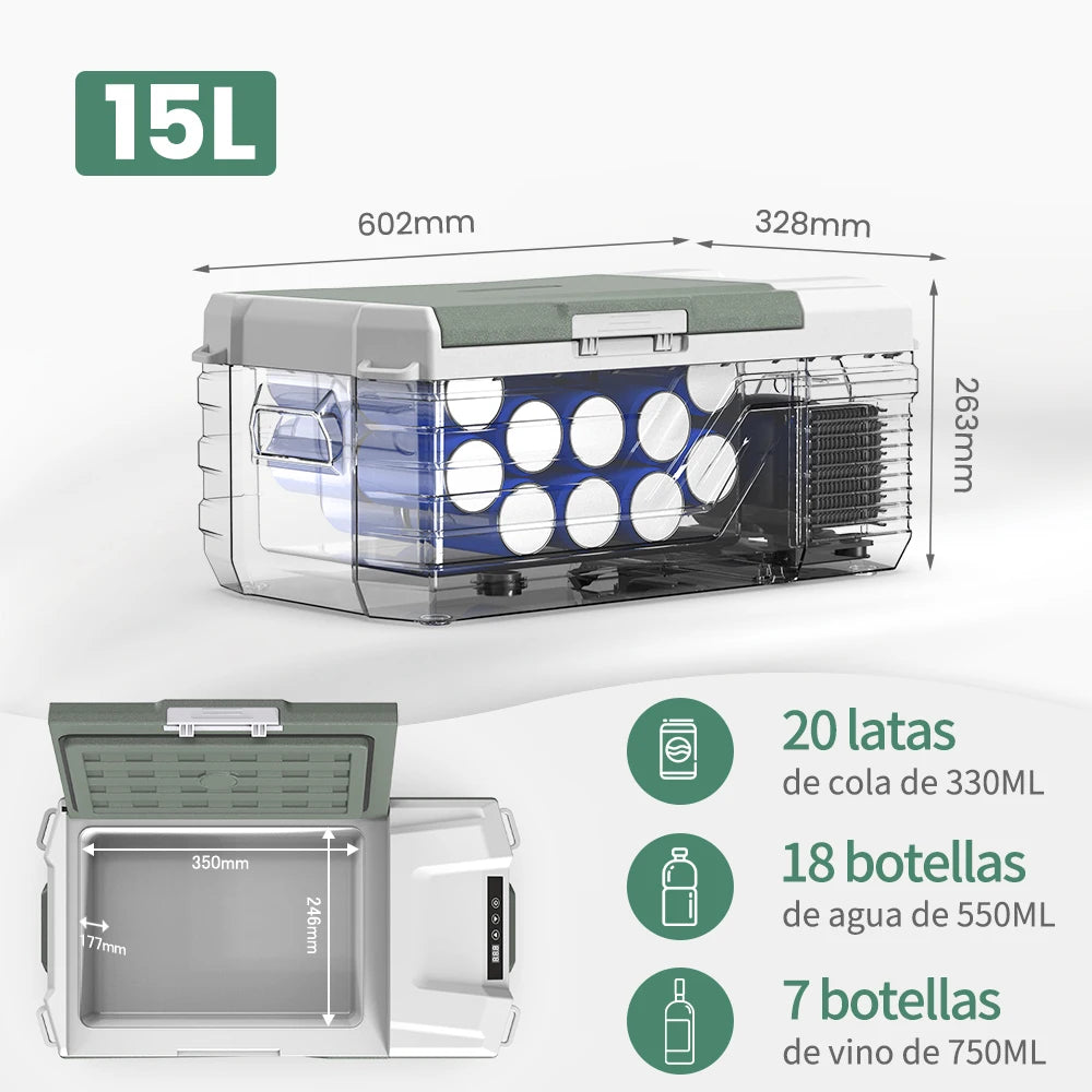 Alpicool NL15 15L Portable Car Refrigerator 12V DC Unit