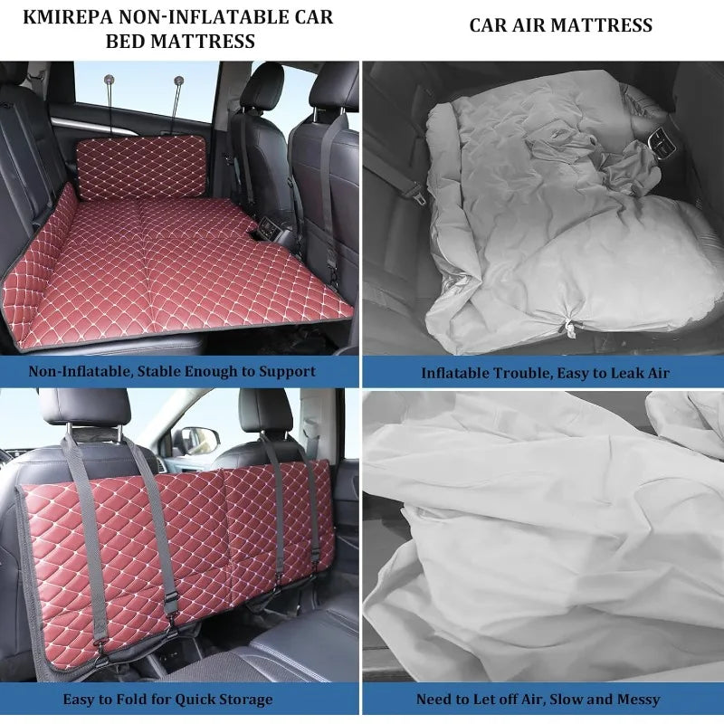 Non-Inflatable Truck Back Seat Bed Mattress, Portable Car Beds for Large Trucks, Double-Sided Folding Travel Bed F150/RAM Trucks