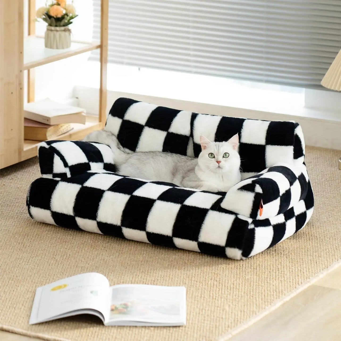 Mewoofun Pet Couch Bed 26x19x13 Inches Washable Cat Bed