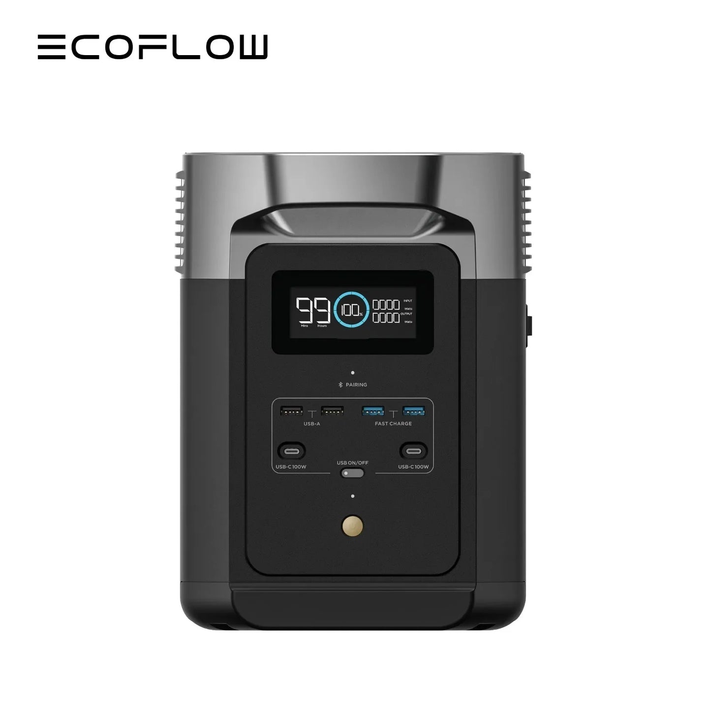 ECOFLOW Portable Power Station DELTA 2, 950Wh LiFePO4 (LFP) Battery, 1800W AC/100W USB-C Output, Solar Generator