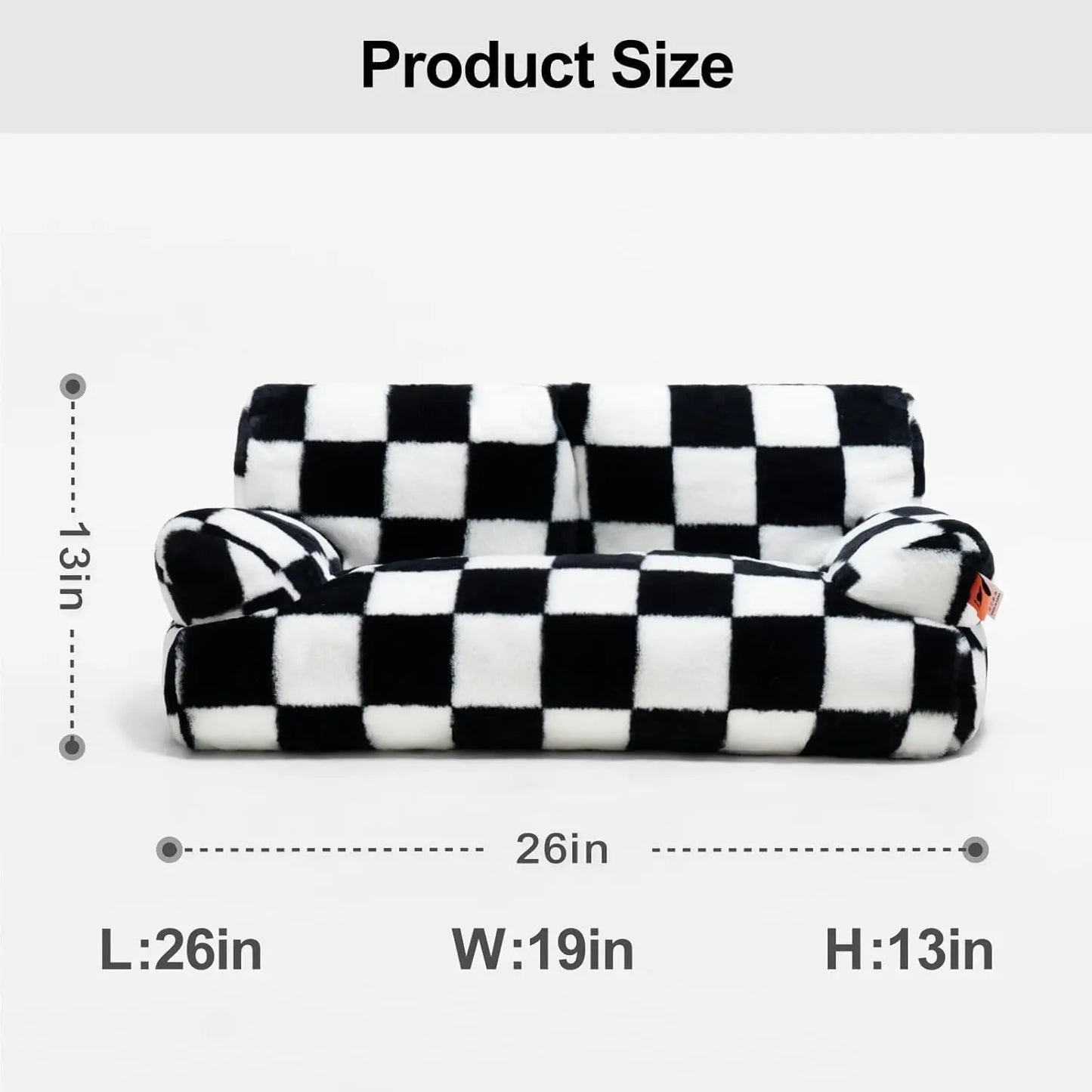 Mewoofun Pet Couch Bed 26x19x13 Inches Washable Cat Bed