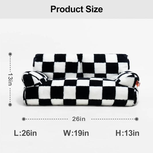 Mewoofun Pet Couch Bed 26x19x13 Inches Washable Cat Bed
