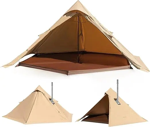 Hot Tent, Lightweight Waterproof & Windproof Tipi Hot Tents with Stove Jack for Outdoor Camping