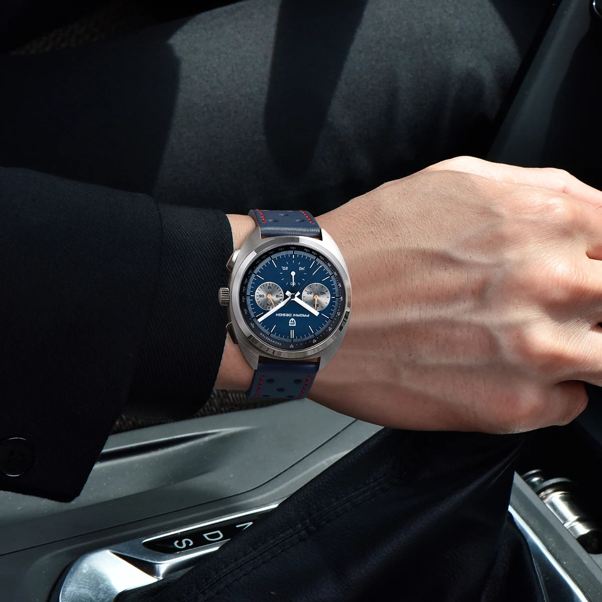 Pagani Design 2024 Retro Luxury Men's Sports Chronograph VK63 Quartz Watch AR Sapphire Waterproof Leather Clock