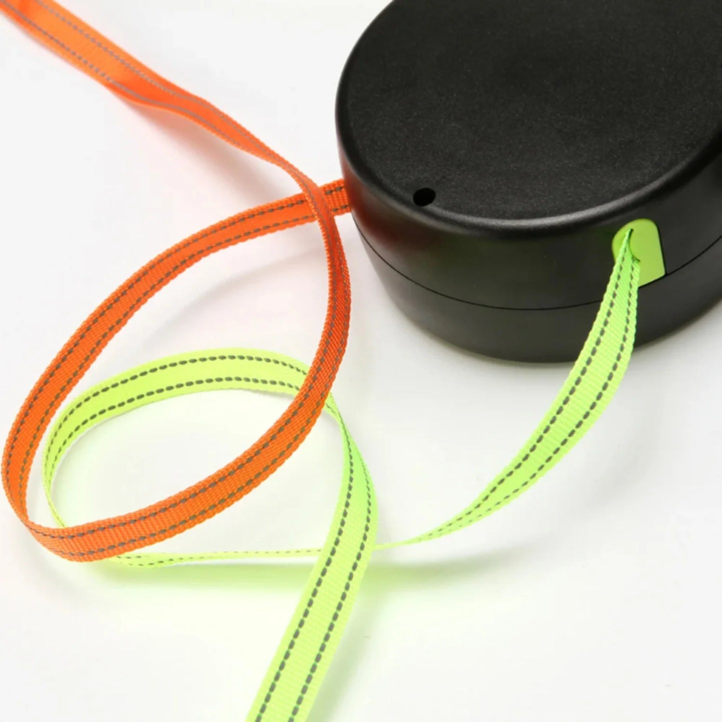 Durable Double Dog Leashes Automatic Retractable Nylon Lead Extension Puppy Walk Roulette with Light Fidget Toy Poop Bag Case