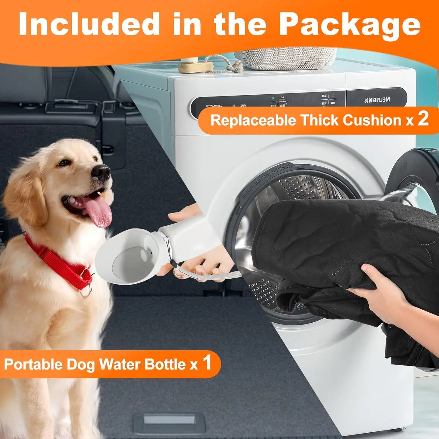 Waterproof Foldable Dog Car Seat Hammock Seat Protector