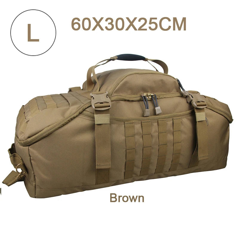 35L 50L 80L Outdoor Mountaineering Molle Tactical Backpack Large Duffel Bag for Hiking Camping and Travel