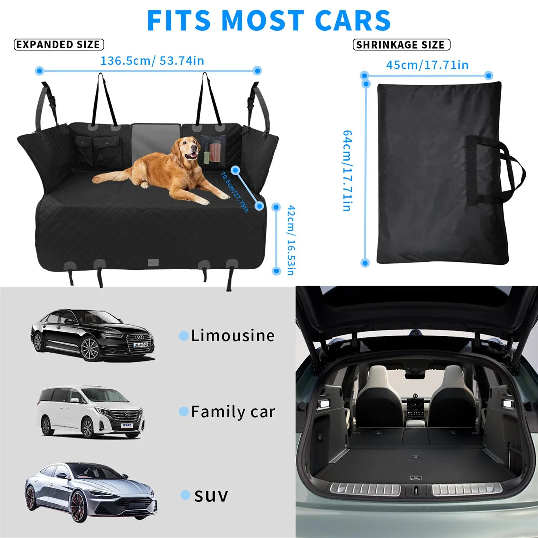Waterproof Dog Car Seat Cover Back Seat Extender Hammock
