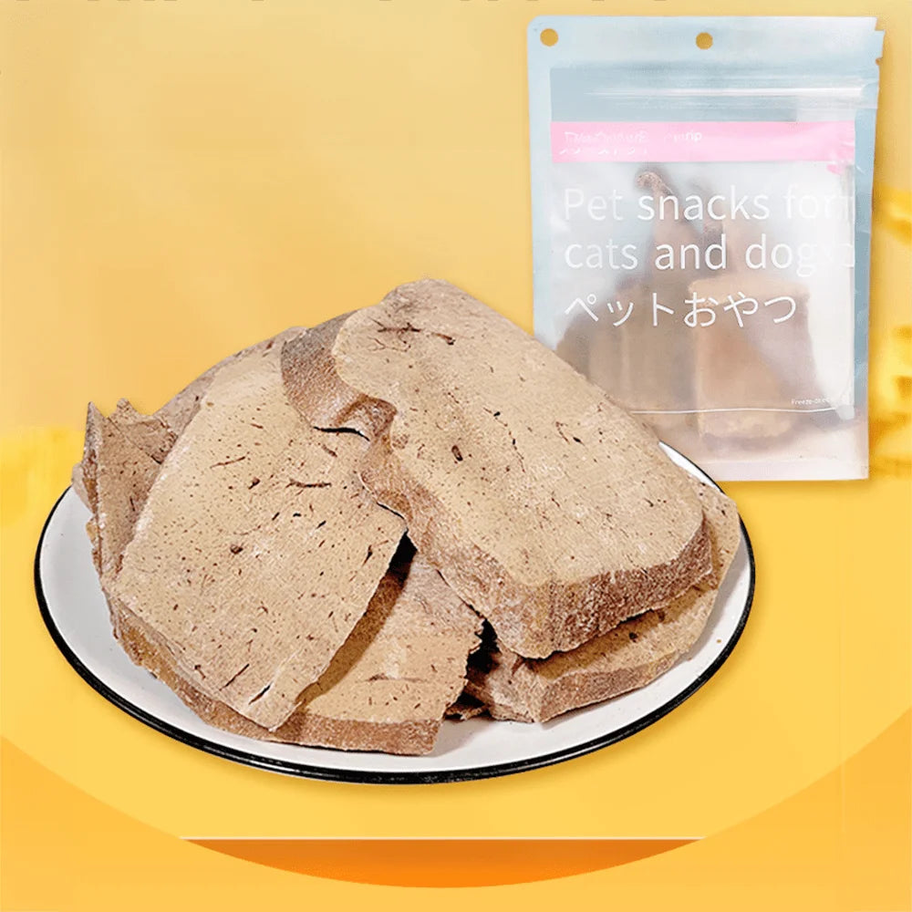 7.05oz/14.11oz(200g/400g) Beef Liver Slice, All Natural Ingredients, Natural Dog Treats, Healthy, Easily Digestible