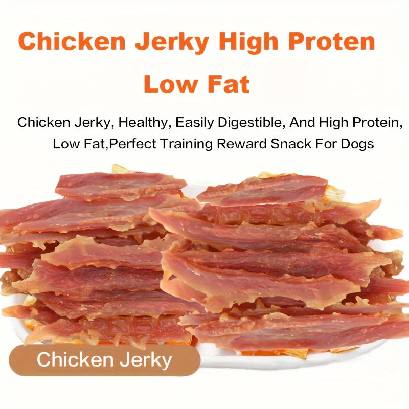 2 Pack Chicken Jerky Treats for Small Medium Large Dogs Made with Real Pure Chicken 200g 7.05oz Healthy Snack