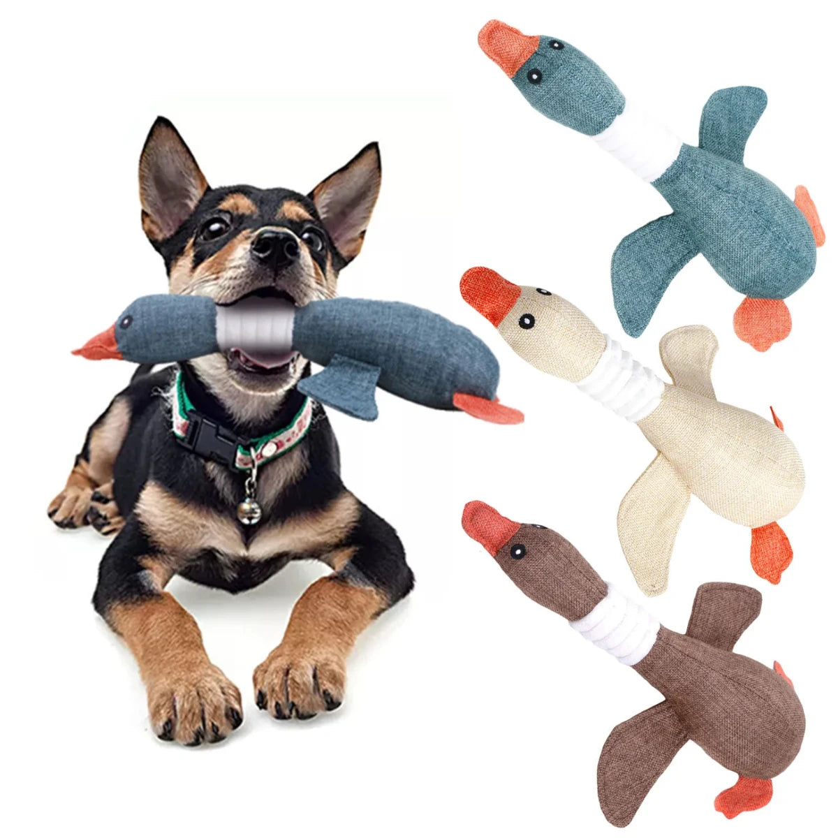 Dog Toys for Aggressive Chewers Indestructible Large Breed Squeaky Geese for Large Small Medium Dogs